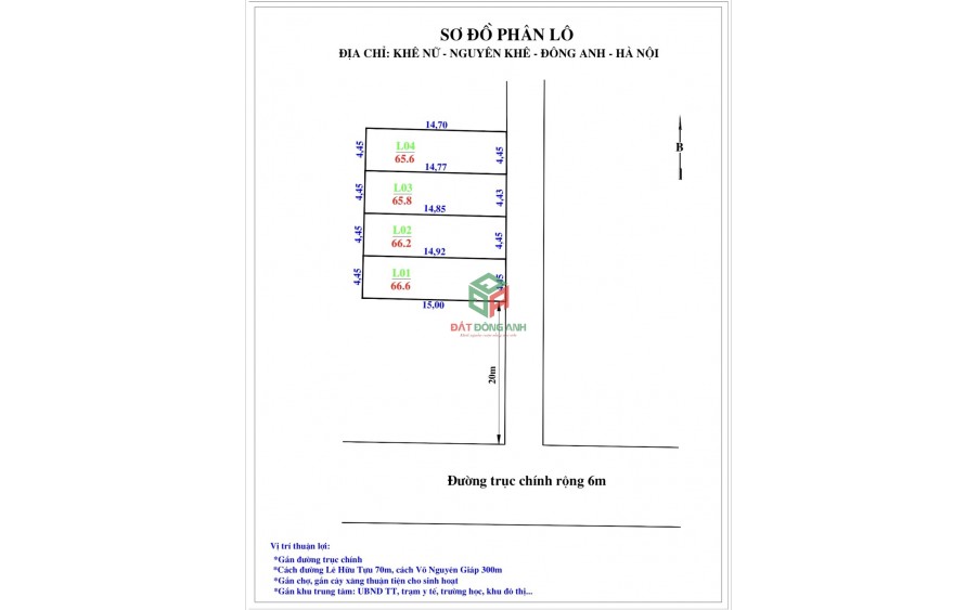 BÁN 66M ĐẤT KHÊ NỮ, NGUYÊN KHÊ - ĐƯỜNG Ô TÔ - NGÕ NÔNG - GẦN ĐƯỜNG LÊ HỮU TỰU - GIÁ 2,7 TỶ ĐẦU TƯ ĐẸP